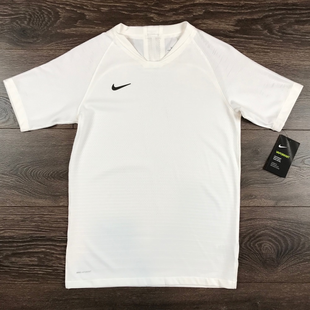Nike Vaporknit II Boys Activewear White Football Soccer Jersey AQ2711-100 NEW